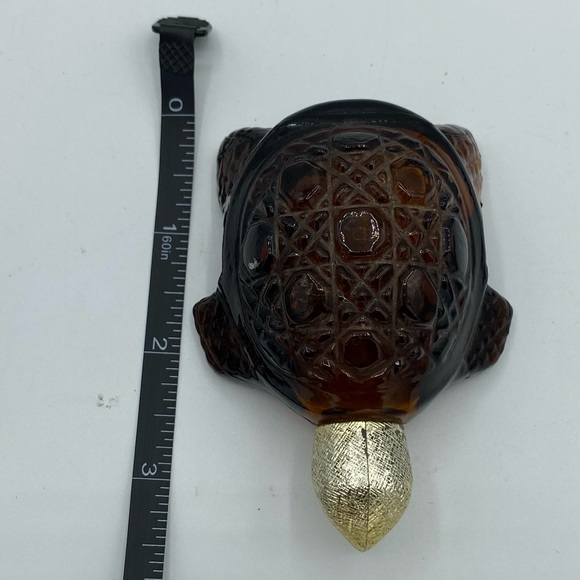 Vintage Avon Amber Glass Turtle Charisma Cologne Perfume Bottle - Picture 7 of 8